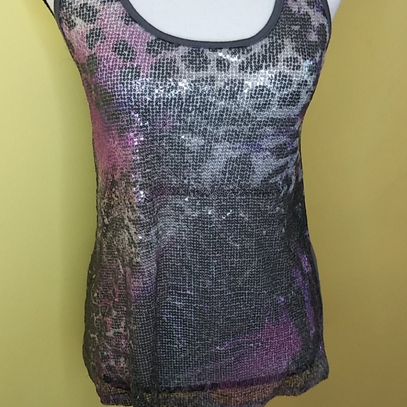 No Boundaries. Day Trip Sequins Tank Top Size M - Picture 10 of 13